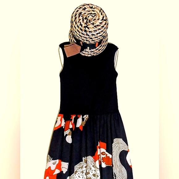 Source Unknown Dresses 97s Horse Print Maxi Dress Poshmark